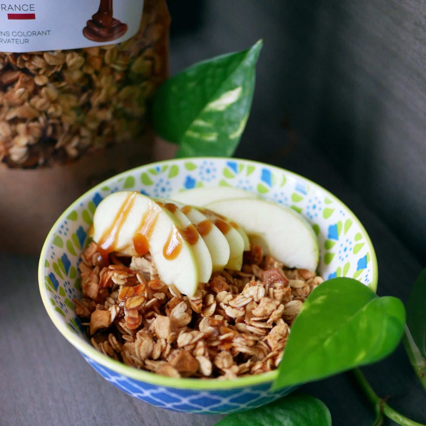 Granolabowl caramel et pommes bio artisanal